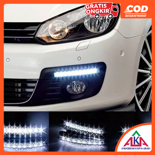 MATA B8 รถ DRL ไฟ 8 LED Eyes BONUS แผ่นยึด Mount COMPLETE