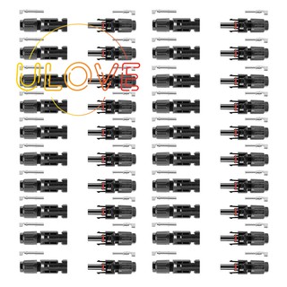 ขั้วต่อสายแผงโซลาร์เซลล์ MC4 ตัวผู้ / ตัวเมีย 20 คู่