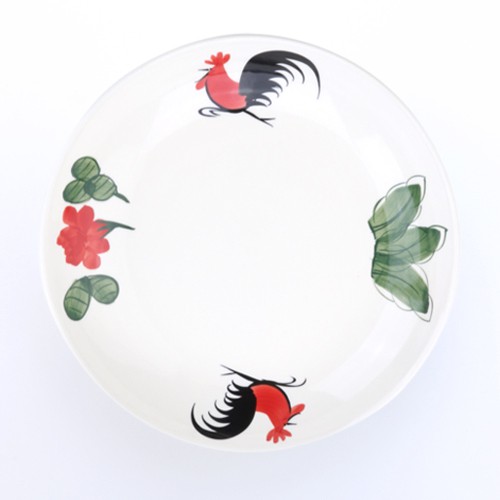 INDRA CERAMIC จานชามหลายขนาด ลายไก่โบราณ เซรามิกเข้าไมโครเวฟได้ รูปที่ 2