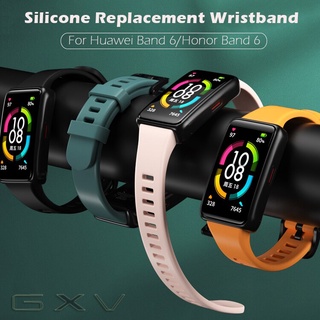 สายนาฬิกาข้อมือซิลิโคนสําหรับ HUAWEI Band 6 Smart Watch