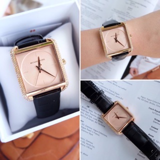 MK2611 WATCH ตัวเรือนสีโรสโกลด์ สายสีดำ สวยมากคะ