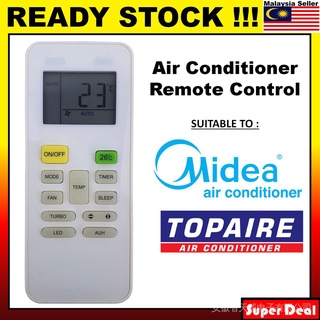 ❄Midea❄Topaire รีโมทควบคุมเครื่องปรับอากาศ แบบเปลี่ยน (rg52)