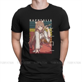 เสื้อยืดวินเทจเสื้อยืดผ้าฝ้าย แขนสั้น คอกลม พิมพ์ลาย The Rising of The Shield Hero Raphtalia The Sword ขนาดใหญ่ สไตล์ฮาร