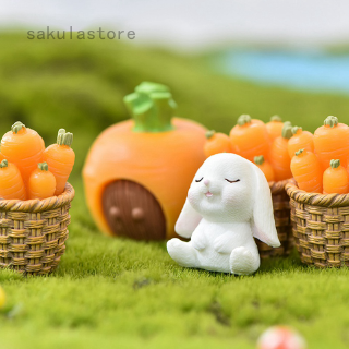 Cute rabbit gardening succulent resin ornaments mini resin animal Micro landscape Ornaments