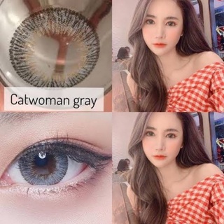 คอนแทคเลนส์ บิ๊กอาย รุ่น Catwoman/Bambam สีเทา/ตาล Gray/Grown ค่าสายตา (0.00)-(-8.00)