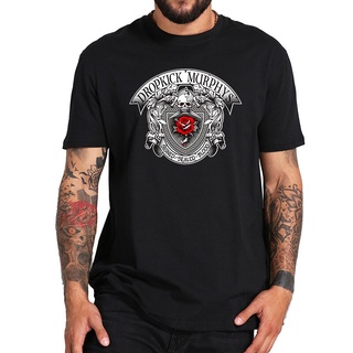 เสื้อผ้าผชเสื้อยืดแขนสั้นลําลอง คอกลม ผ้าฝ้าย 100% พิมพ์ลาย Dropkick Murphys สีเลือดกุหลาบ ระบายอากาศ ไซซ์ EU สําหรับผู้