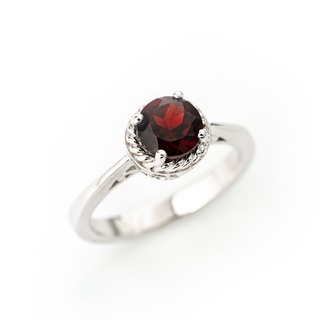 AR-Kang Collection*** AKR323 Ring Silver 92.5% แหวนเงินแท้ พลอยแท้โกเมน (Garnet)