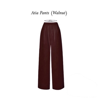 Chatnapa - Atia Pants (walnut) กางเกงเอวยางยืดสีน้ำตาล