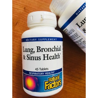 Lung, Bronchial &amp; Sinus Health 45เม็ด (Natural Factor) บำรุงปอด หลอดลม ไซนัส ISURA™ Purity Potency Guaranteed,GMP Canada