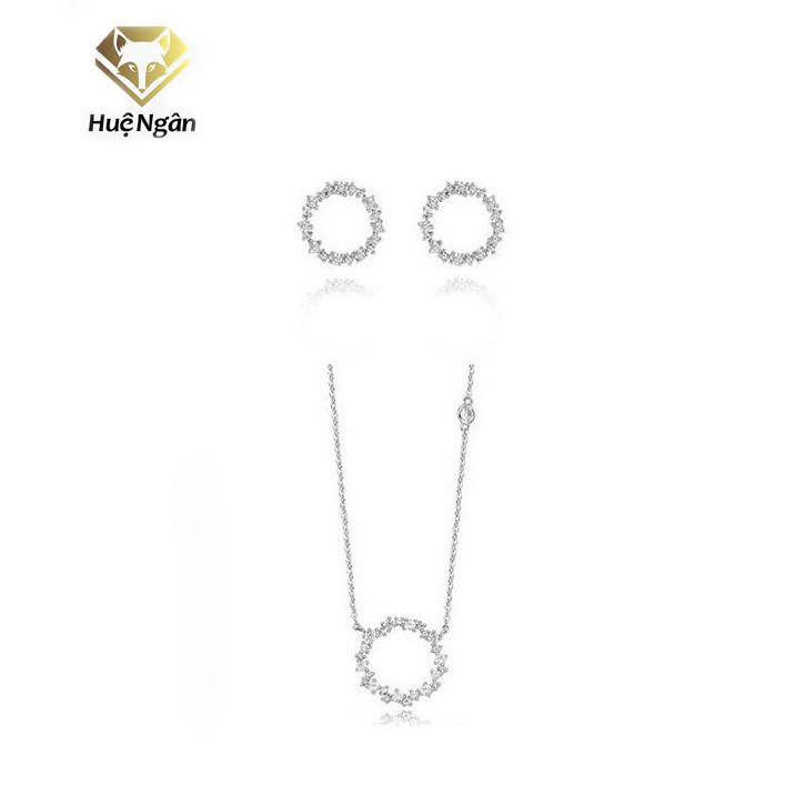 925 Hue Ngan สร้อยคอเงินและต่างหูอิตาลี Combo - ตํานานทะเลสีฟ้า PP1528-RYE140938