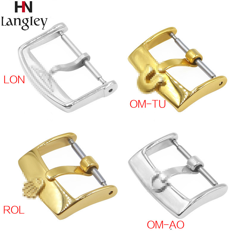 ที่มีชื่อเสียง ROLEX/OMEGA/Longines สแตนเลสสตีลหัวเข็มขัดสําหรับผู้ชายนาฬิกาผู้หญิงนาฬิกาอุปกรณ์เสริมขายส่ง 16 มม.18 มม.20 มม.