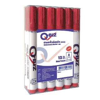 คิวบิซ ปากกาไวท์บอร์ด สีแดง แพ็ค 12 ด้าม Q-Biz Red Whiteboard Marker 12 / Pack.