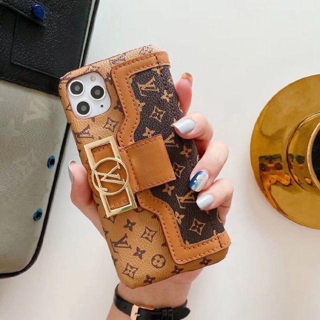 Lv เคสกระเป๋าหนังใส่บัตรสําหรับ Iphone Xs Max