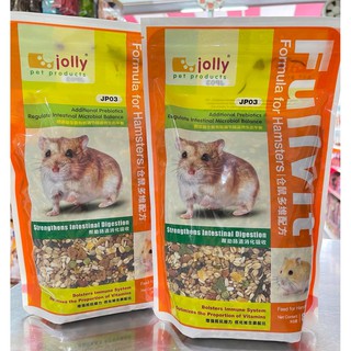 อาหารหนูแฮมเตอร์ jolly 800g fullvit สูตรผลไม้รวมและเสริมวิตามิน อาหารสัตว์เลี้ยง