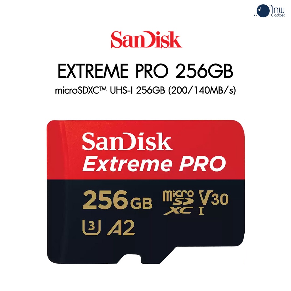 SanDisk Extreme PRO microSDXC™ UHS-I 256GB (200/140MB/s) ศูนย์ไทย