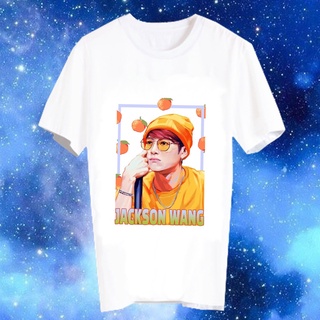 ราคาถูกเสื้อยืดสีขาว สั่งทำ เสื้อยืด Fanmade เสื้อแฟนเมด เสื้อยืดคำพูด เสื้อแฟนคลับ JKSW43 แจ็คสัน หวัง Jackson Wang Jac