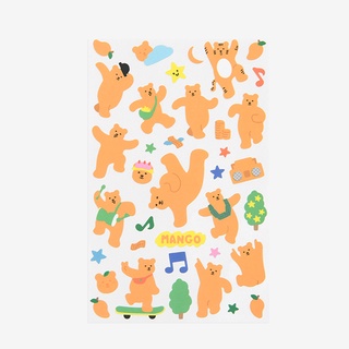 Jelly Bear Sticker - 32 Mango  สติกเกอร์หมีจิ๋ว จาก Dailylike ลิขสิทธิ์แท้