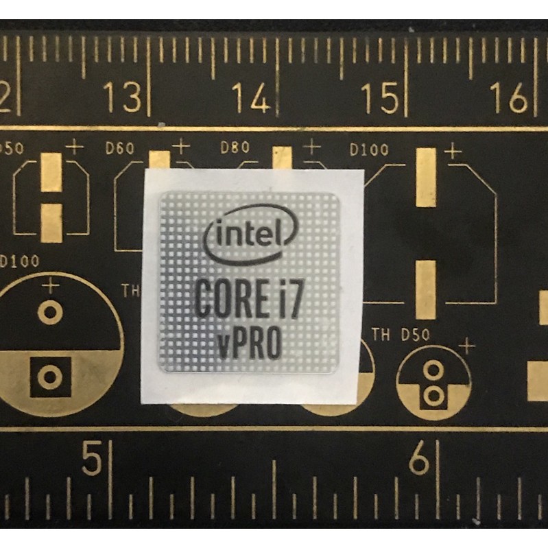 สติ๊กเกอร์โลโก้ สติ๊กเกอร์ intel Core i7 vPro 10th gen 2020 ขนาดเล็กดั้งเดิม