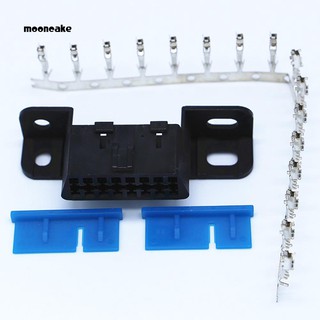 ☼Mooncake☼16Pin Connector OBD2 Female Angle Wire Sockets Adapter Diagnostic Tools