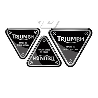 สติ๊กเกอร์ Triumph Sticker 3D, Polyurethane กันน้ำ (ชุุด 1-3 ชิ้น ต่าง size) ติดได้กับรถ Triumph ทุกรุ่น