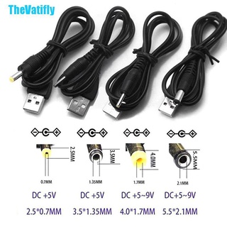 Thevatifly สายเคเบิ้ล Usb To 2.5 3.5 4.0 5.5 มม. Port 5v Dc สีดํา