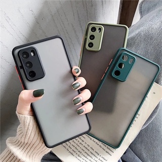 เคสผิวด้าน เคสขอบสีกันกระแทก Huawei P40 Pro Plus P30 P20 Pro