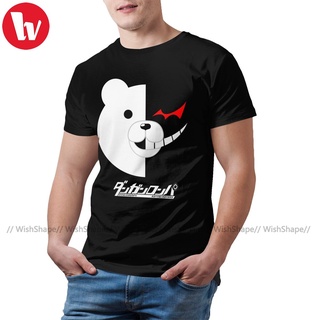 เสื้อสาวอวบ - เสื้อยืดผ้าฝ้าย Monokuma Dangan Ronpa Monokuma 100 ฤดูร้อนผู้ชายตลกพิมพ์เสื้อยืดคอโอ