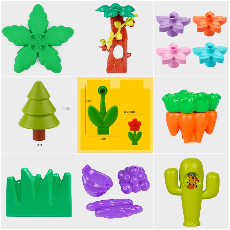 Duplo บล็อกตัวต่อเลโก้ รูปหงส์ ผีเสื้อ ขนาดใหญ่ DIY ของเล่นสําหรับเด็ก