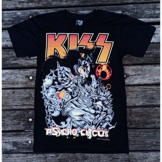 เสื้อยืดผ้าฝ้าย พิมพ์ลาย NTS KISS AMERICAN HARD ROCK BAND PSYCHO CIRCUS AKUMA STREET FIGHTER 18R312