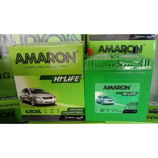 แพ็คกันกระแทกอย่างดีAMARON อมารอนแบตเตอรี่รุ่น 42b20L รับประกัน 2 ปียาว20 กว้าง 12 สูง23 cm.