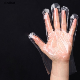 &lt;Redhot&gt; ถุงมือพลาสติกใส แบบใช้แล้วทิ้ง สําหรับใส่อาหาร ในห้องครัว 100 ชิ้น