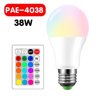 หลอดไฟ LED RGB E27 เปลี่ยนสีได้ สำหรับตกแต่งห้อง ไฟปาร์ตี้