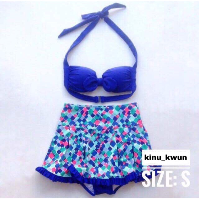 [NEW✨] บิกินี่ Purli👙 สีน้ำเงินน่ารัก sizeS ใส่แล้วขับผิวสุดๆ 👙ชุดว่ายน้ำ