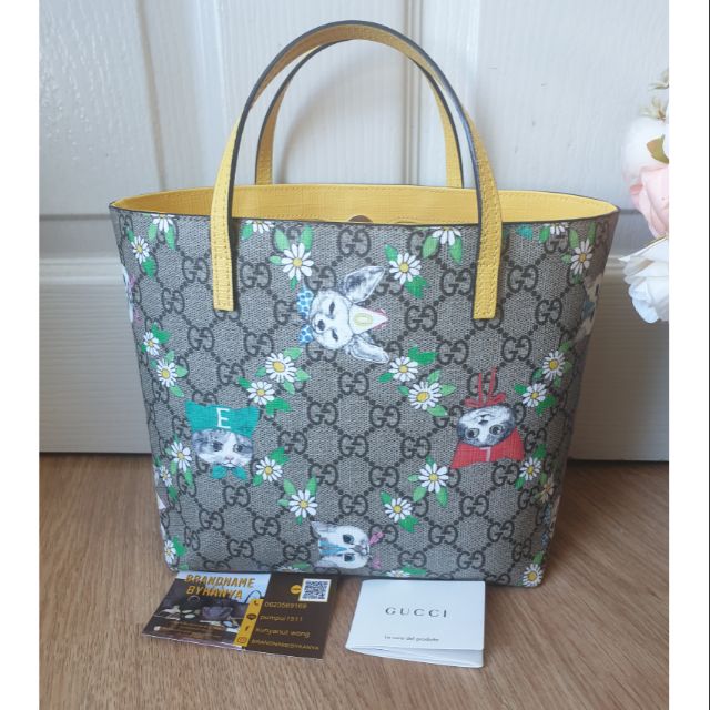 Gucci tote kid ลายแมวน่ารัก แท้100%