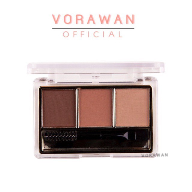 ของแท้ คิ้วฝุ่น Nee Cara พาเรทคิ้วเนื้อฝุ่น รุ่น N300 Eyebrow palette 3-color mlx brow powder