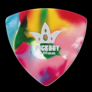 ปิ๊กกีต้าร์ - Pickboy PB325P100 Rounded Triangle , Multi-color , Pik Pak จาก Pickboy