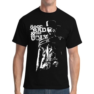 Gildan เสื้อยืดผ้าฝ้าย 100% พิมพ์ลายภาพยนตร์ Clint Eastwood The Good The Bad And The Ugly Western พลัสไซซ์ สีดํา สําหรับ