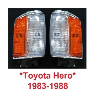 เสื้อไฟเลี้ยว ขอบชุบ TOYOTA HERO HILUX MK2 1984 - 1988 ไฟเลี้ยว โตโยต้า ฮีโร่ ไฟสัญญาณ ไฟมุมหน้ารถ LN50 RN50 YN ไฟมุม