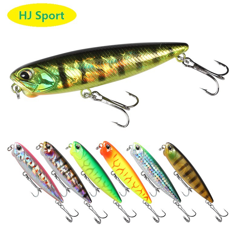 <1PC>65 มม.5.5g เหยื่อตกปลาดินสอลอยน้ําประดิษฐ์ Swimbait