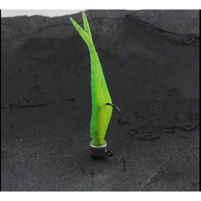 เบ็ดหัวจิ๊ก แพค 4 ตัว ขนาด 2.5 / 3.5/ 5/ 7 g สำหรับใส่เหยื่อยางงานเคาะ (หัวจะปักลงพื้น) JOJO Thailand - รูปที่ 3