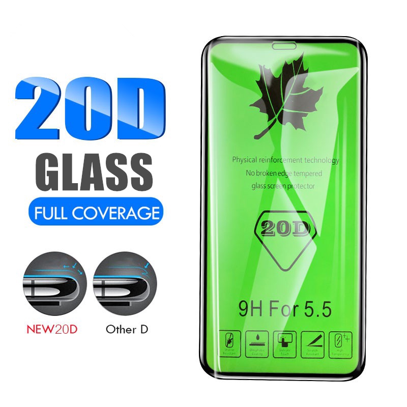 20D ฟิล์มกันรอยหน้าจอ iPhone SE2 X XS Max XR 8 6 6s 7 plus 11 pro 12 Pro Max 12 mini 9H กระจกนิรภัยแ
