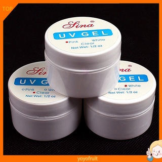 Yoyo เล็บปลอมสีใสสีขาวสีชมพูสําหรับตกแต่งเล็บ 3 สี