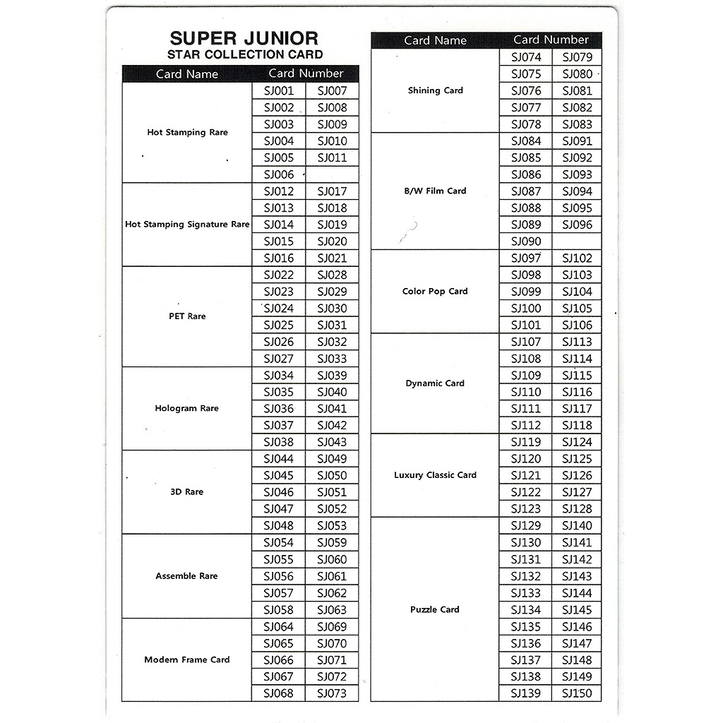 Super Junior SJ Star Collection Card Official Goods ขายแบบ 1 ซอง (สุ่มซอง ห้ามเลือก) มี Cards 5 ใบ ของแท้จากเกาหลี KPOP - รูปที่ 3