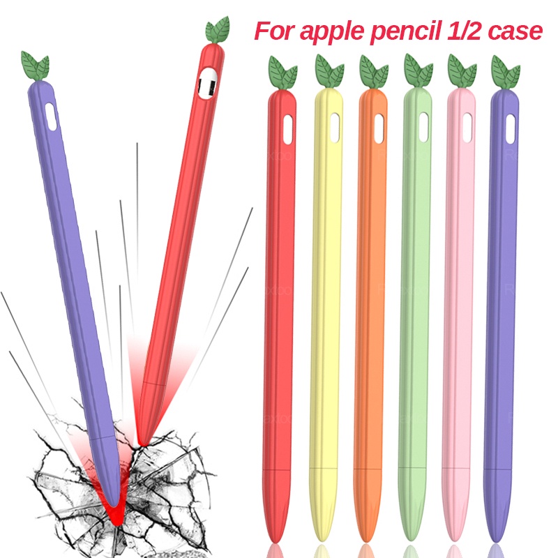 น ่ ารักการ ์ ตูนผลไม ้ ฝาครอบป ้ องกันสําหรับ Apple Pencil Pro ซิลิโคนสําหรับ iPad ดินสอ 1 2 Anti-drop Case
