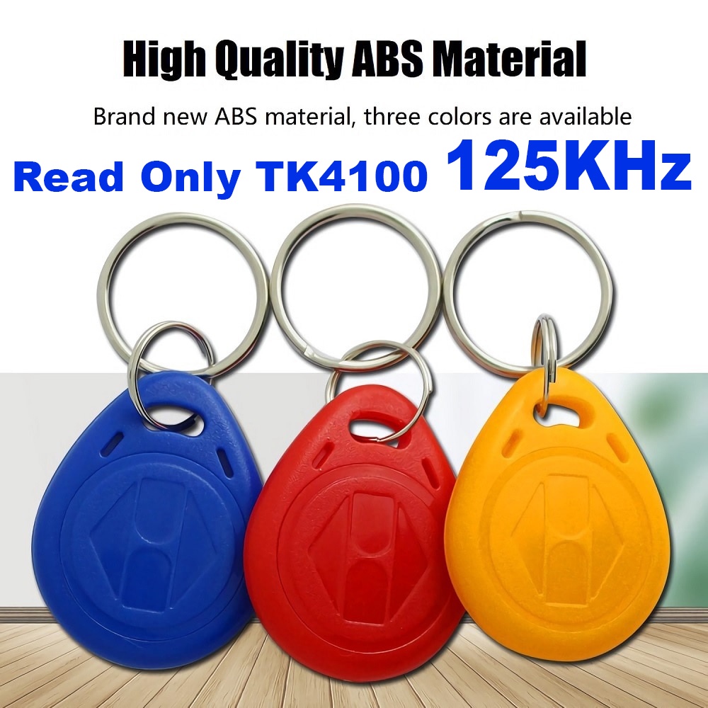 10PCS Read Only TK4100 Proximity 125Khz RFID Keyfobs Card Access Control Key Chain Card.