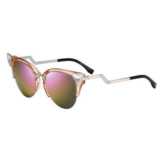 Fendi IRIDIA FF 0041/S 9F6/VQ - Peach Palladium Rose Gold / Multicolor Mirror