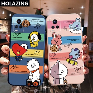 เคสป้องกันโทรศัพท์มือถือ ขอบสี่เหลี่ยม ลายการ์ตูน สําหรับ VIVO T1X Y02S Y21 Y15A Y15S Y33S Y21T Y11S Y12S Y21A Y1S Y91C Y01