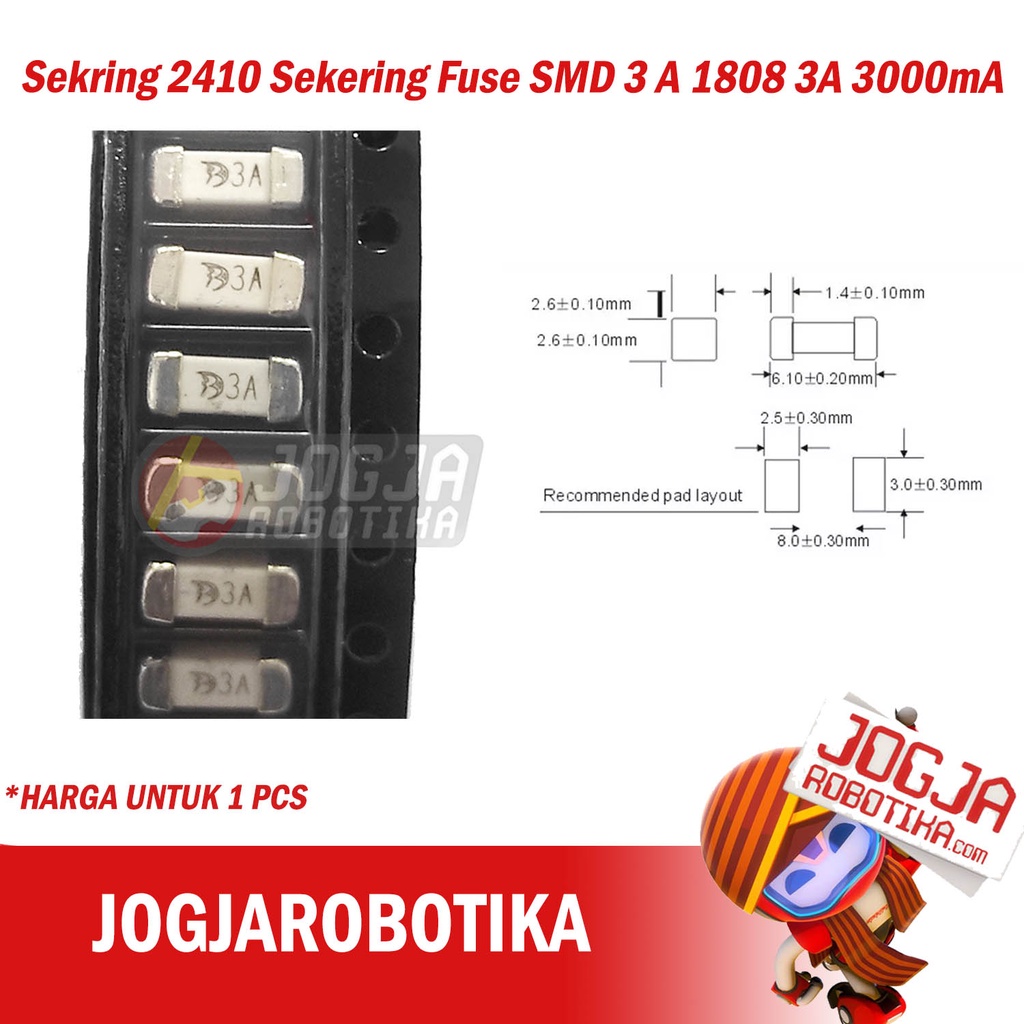 FUSE 2410 FUSE SMD 3 A 1808 3A 3000MA