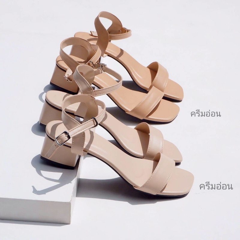 พร้อมส่งรุ่น♥️ ​♥️ ​♥️ ​ ฮารุ​ ♥️ ​♥️ ​♥️ ​ราคา189ส้นไม่สูงใส่สบายรัดส้น