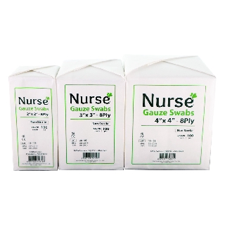 ผ้าก๊อซ พับอย่างดี - Nurse Gauze Swabs - 100 ชิ้น/ห่อ (100pcs)